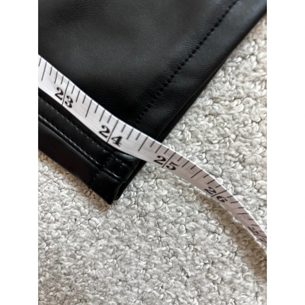 NWOT Abercrombie & Fitch Vegan Leather Pants 6S Black Ankle Ultra High Rise